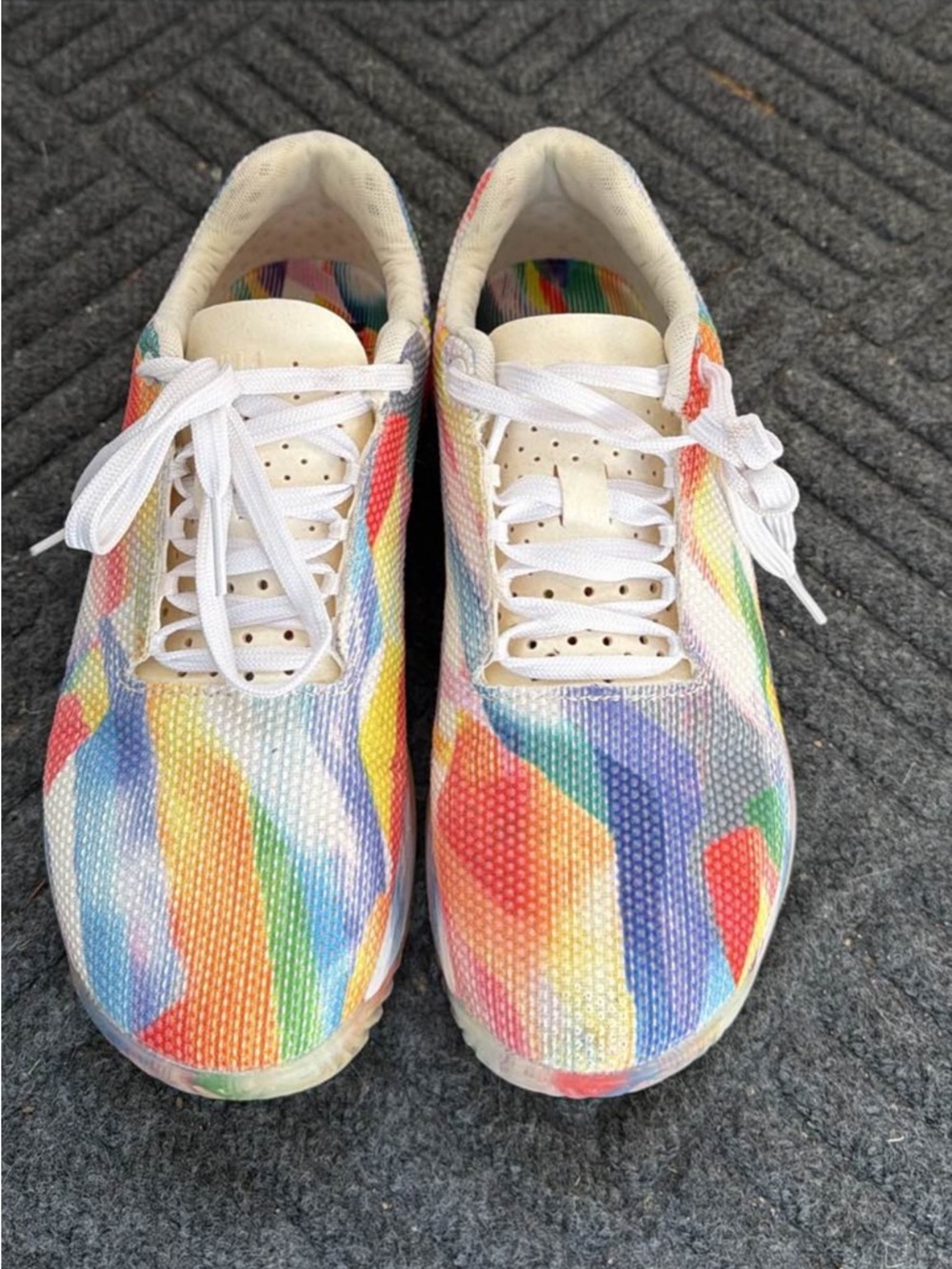 NOBULL Multi-Color Rainbow Athletic Shoes - White Laces
